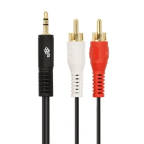 TB Touch Jack 3,5mm - 2x RCA M/M čierna / Audio kábel / 1,5m (AKTBXAJ2RCA150B)
