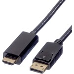 Roline DisplayPort prepojovací kábel Konektor DisplayPort, Zástrčka HDMI-A 2.00 m čierna 11.04.5786 tienený Kábel DisplayPort; 11.04.5786