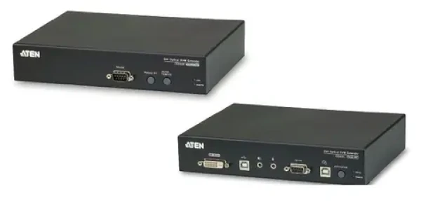 Aten Extender PC-konzola DVI /po optickom kábli do 600m/USB/ až 1920x1200/RS-232 (CE-680)