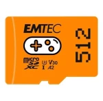 EMTEC GAMING microSDXC 512GB / Class 10 / UHS-I / U3 / A2 / V30 / čítanie 100MBs / zápis 50MBs (ECMSDM512GXCU3)