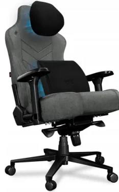 Yumisu 2053 Magnetic Material šedo-čierna / Herná stolička / látka / nastaviteľné / pojazdné kolieska / nosnosť 150 kg (Y-2053F-LB-M)