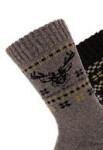 WiK 21455 Pánske vlnené froté ponožky 39-46 šedá 43-46