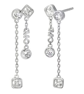 Michael Kors Luxusné strieborné náušnice s kryštálmi Brilliance Kors MKC1773040