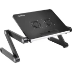 YENKEE YSN 210 čierna / Chladiaci stojan na notebook / do veľkosť 17 "/ 2x 80mm ventilátory (8590669120307)