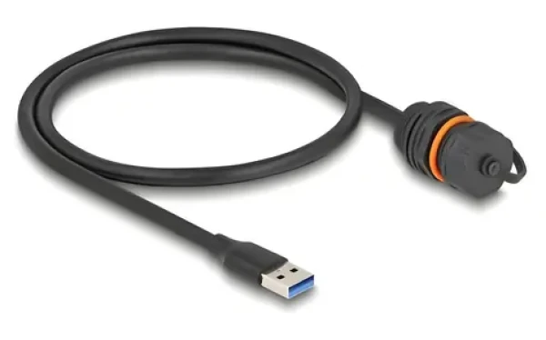 DeLock / Predlžovací kábel / USB Typ-A (M) - Typ-A (F) / 0,6 m / USB 3.2 Gen 1 (5 Gbps) / IP68 (88149)