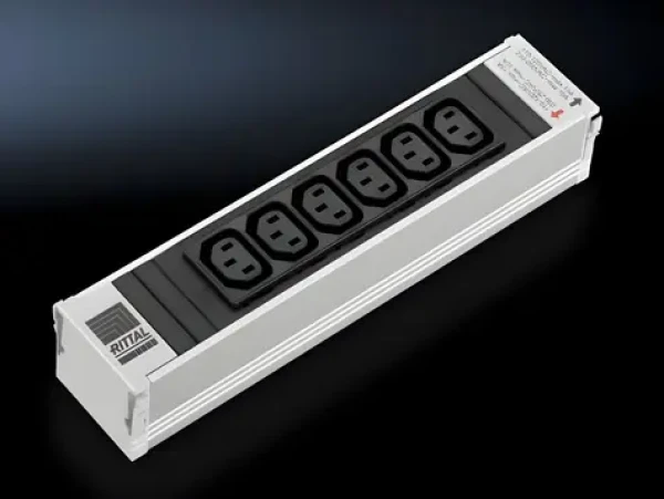 Rittal PSM 6x C13 čierna / Zásuvkový modul do racku / 6x C13 konektor / hĺbka 250 mm (7856080)