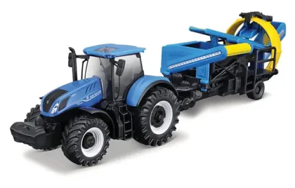 Bburago FARMLAND Traktor New Holland T7.315 HD s kultivátorom