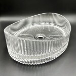 REA - Umývadlo na dosku Harper Transparent 50x37 REA-U8525