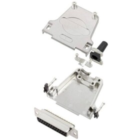 TRU COMPONENTS TCDTZF25DBSK 7708424 sada D-SUB zásuvková lišta 180 ° Pólov: 25 spájkovaný 1 ks; 7708424