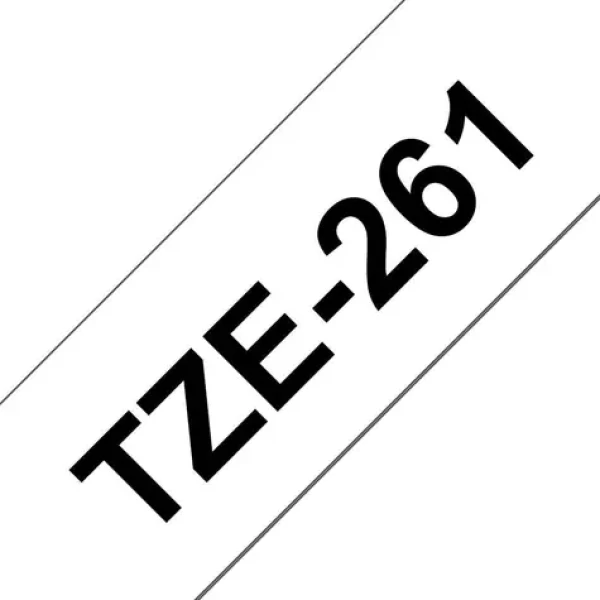Brother TZE-261 / Páska na štítky / čierna tlač / biely podklad / 36 mm / 8 m (TZE-261)
