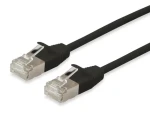 Equip Cat6A SlimFlex čierna / Patch kábel / F/FTP / RJ-45 / 1 m (606124)