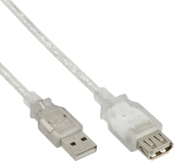 InLine USB-A - USB-A 0,5 m číra / Kábel / USB 2.0 / 480 Mbit/s (34650)