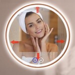 Tutumi - Zrkadlo LED 80cm meď kartáčovaná HOM-05493