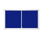 2x3 Interiérová vitrína s posuvnými dverami 97 x 70 cm (8xA4) / modrý filc (5907627304564)