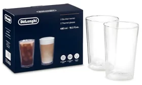DeLonghi DLSC319 sada pohárov / 2 ks / 490 ml / sklo (AS00001404)
