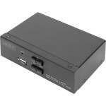 Digitus DS-12870 2 + 1 port prepínač KVM HDMI diaľkové ovládanie, klávesnica 3840 x 2160 Pixel; DS-12870