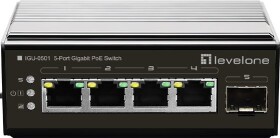 LevelOne LevelOne Switch 5Port Gigabit PoE DIN-Rail,-30°C to 65°C