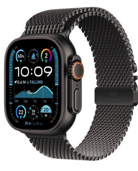 Apple Watch Ultra 2 GPS + Cellular 49mm Titanium Case Milanese Loop Black (MX5U3RB/A)