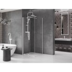 MEXEN/S - Velár sprchovací kút 100 x 100, transparent, biela 871-100-100-01-20