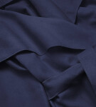 Tmavě modrý dámský minimalistický kabát (747ART) Barva: odcienie niebieskiego, Velikost: ONE SIZE