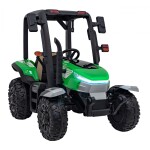 Mamido Detský elektrický traktor BLAST s prívesom 2x200W zelený