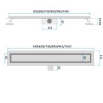 REA - Odtokový žľab 100 Pure Neox - matný čierny REA-G6605
