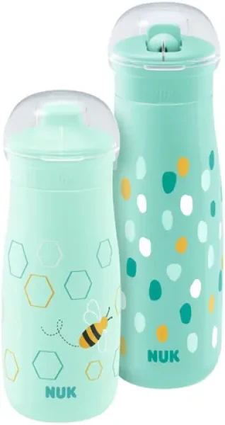 NUK Sada fliaš na pitie / 300-450 ml / od 9 mesiacov / zelená (10255012)
