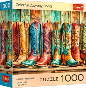 Trefl Puzzle Farebné kovbojské topánky