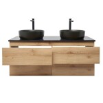 Kúpeľňová skrinka so žulovou doskou a umývadlom SAT B-Way 119x50x45 cm dub mat BWAY2120OAKZUBB BWAY2120OAKZUBB