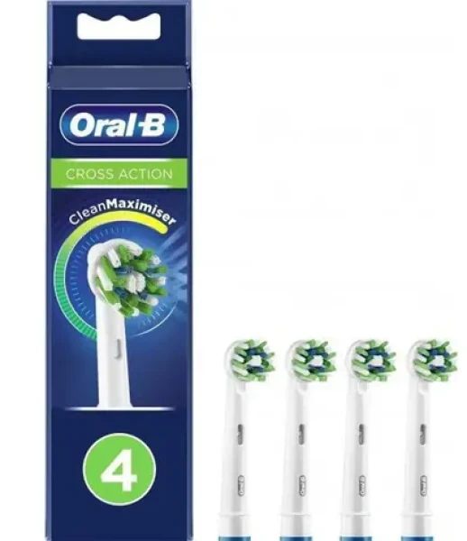 Oral-B EB 50-4 CrossAction biela (4 ks) / náhradná hlavica rotačnej kefky / pre kefku Oral-B Cross Action (EB50-4 N)