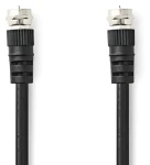 Nedis satelitný anténny kábel F(M)-F(M) čierna / Kábel / 75 Ohm / 50 dB / dvojité tienenie / 1,5 m (CSGL41000BK15)