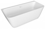 POLYSAN - SKYLLA nástenná stojaca vaňa liaty mramor 170x75x60cm, biela 72430
