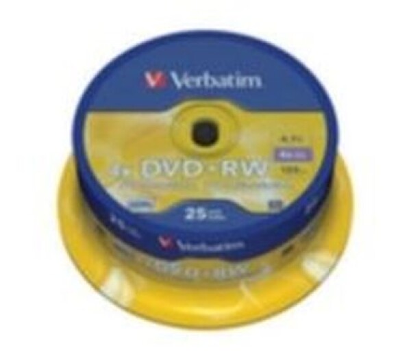 Verbatim 25ks DVD+RW 4.7GB 4x / Spindle (43489)