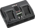 YATO Nabíjačka 2x aku batéria 18 V / Dvojslotová nabíjačka / 2x 18V / 2,2 A / Li- ION (YT-828499)