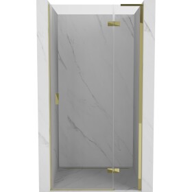 MEXEN/S - Mist-H L sprchové dvere krídlové pravé 70, transparent, zlatá 8A5L-070-000-50-00-P