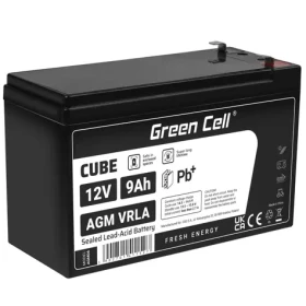 Green Cell VRLA AGM 12V | 2.1A / zabezpečovacia | solárne | protipožiarne systémy | 9Ah (AGM06)