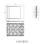 CERANO - Sprchová vanička obdélníková Lugo - SMC/minerální kompozit - černá matná - 120x90x3 CER-666160