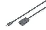 Digitus USB-C čierna / Predlžovací kábel / USB 3.2 Gen1 5G / 5 m / aktívny (DA-73108)