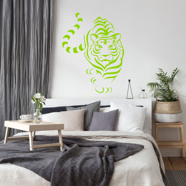 Veselá Stena Samolepka Tiger indický Farba: zelená, Veľkosť: 130 x 100 cm