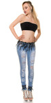 Sexy KouCla Skinny Jeans destroyed look lace