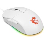 MSI Clutch GM11 biela / Herná optická myš / 5000 DPI / 6 tlačidiel / USB / RGB (Clutch GM11 WHITE)