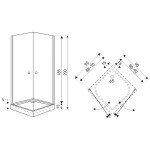 KERRA - Sprchová kabína Madrid 90 (bez vaničky) 5907548105813