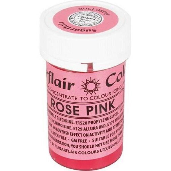 Gélová farba Sugarflair (25 g) Rose Pink A147 torta jahoda - Sugarflair - Sugarflair
