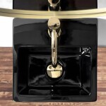 REA - Voľne stojace umývadlo Kamila 32x33 čierne REA-U5644