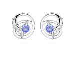 MOISS Pôvabné strieborné náušnice s tanzanit EG000124