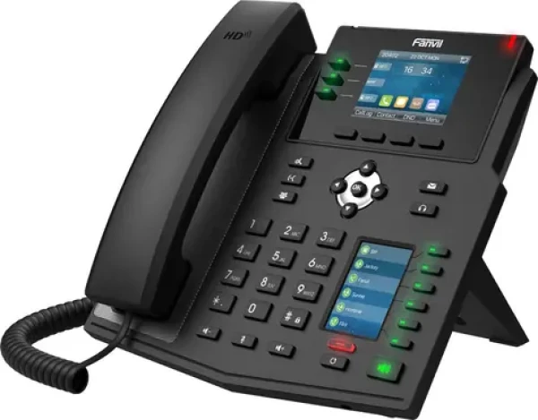 Fanvil X4U V2 čierna / IP telefón / 12 liniek / 2.8" LCD / PoE / Wi-Fi / Bluetooth (X4U V2)