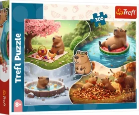 Trefl Puzzle Štyri ročné obdobia s kapybarami