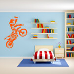 Veselá Stena Samolepka Freestyle Motocross Farba: černá, Veľkosť: 60 x 44 cm