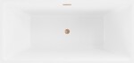 MEXEN/S - Nita vaňa voľne stojaca 170 x 80, biela, sifón a prepad meď kartáčovaná 52091708000-65