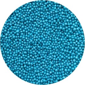 Modré svetlé metalické cukrové perly 2 mm 1 kg - I LOVE CAKES - I LOVE CAKES